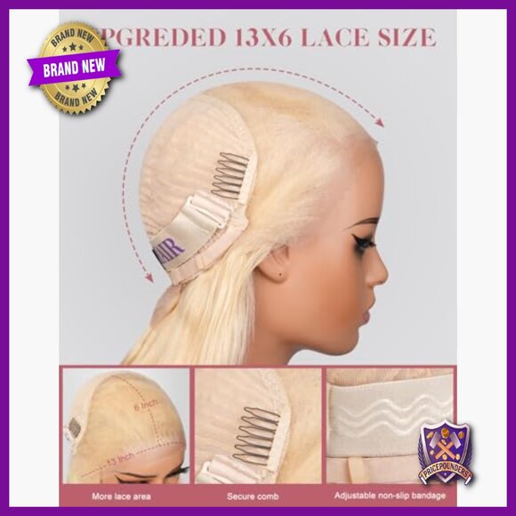 13x6 Lace Front Wig Human Hair 26 Inch Body Wave 200 Density No Shedding